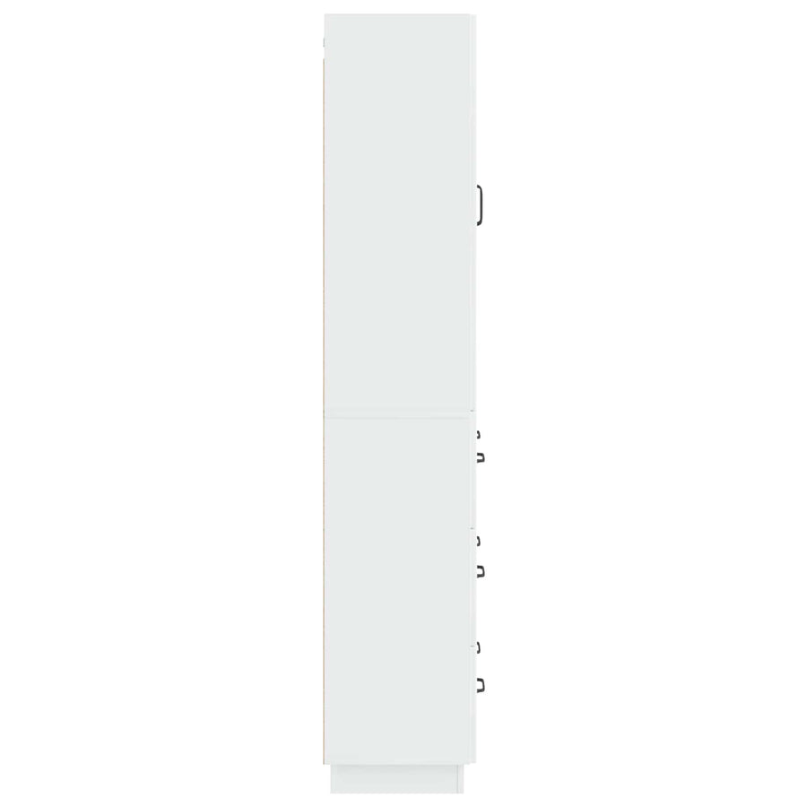 Kastenset 2 pcs Hoogglans Wit 66 x 34,5 x 87 cm Bewerkt hout