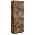 Kastenset 2 stuks gerookt eiken 66x34,5x87 cm