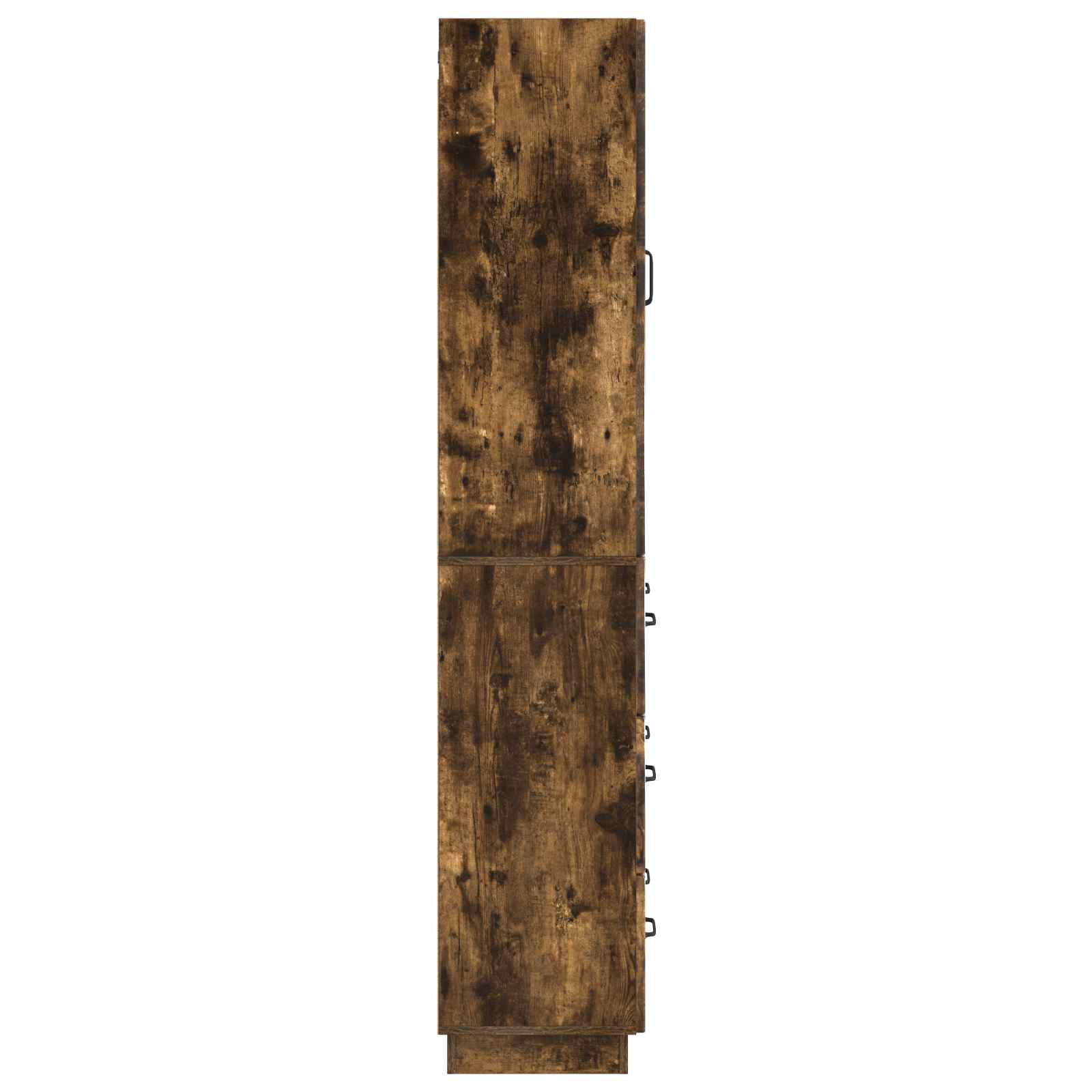 Kastenset 2 pcs Gerookt eiken 66 x 34,5 x 87 cm Bewerkt hout