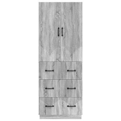 Kastenset 2 pcs Grijs Sonoma 66 x 34,5 x 87 cm Bewerkt hout