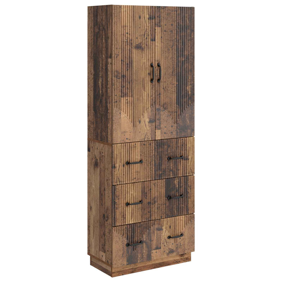 Kastenset 2 pcs Oud hout 66 x 34,5 x 87 cm Bewerkt hout
