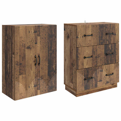 Kastenset 2 pcs Oud hout 66 x 34,5 x 87 cm Bewerkt hout