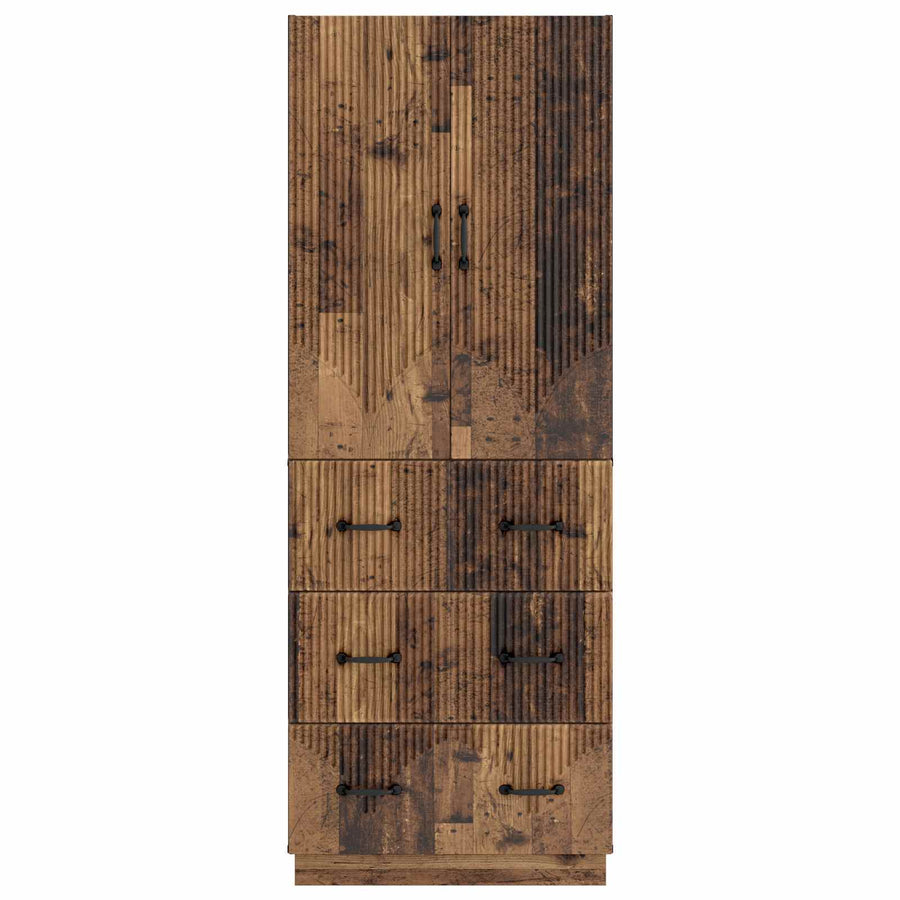 Kastenset 2 pcs Oud hout 66 x 34,5 x 87 cm Bewerkt hout