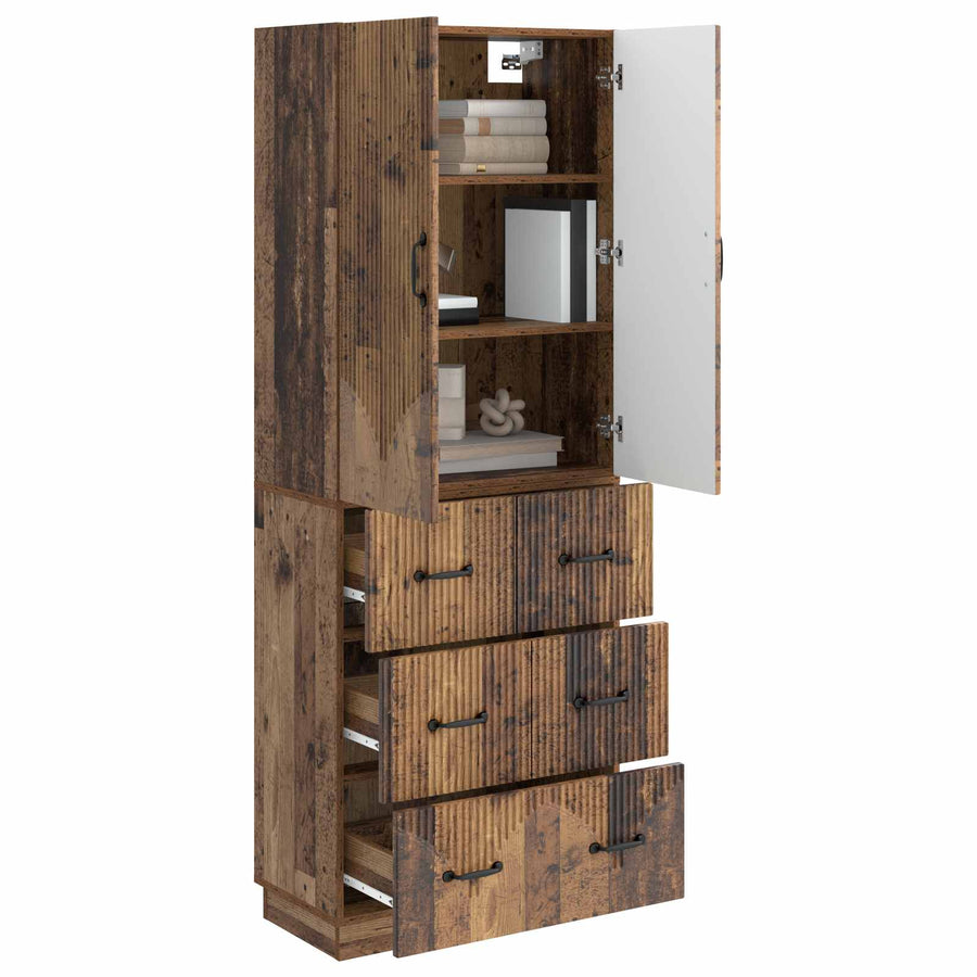 Kastenset 2 pcs Oud hout 66 x 34,5 x 87 cm Bewerkt hout