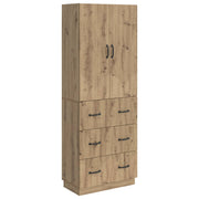 Opbergkastenset 66x34,5x87 cm bewerkt hout