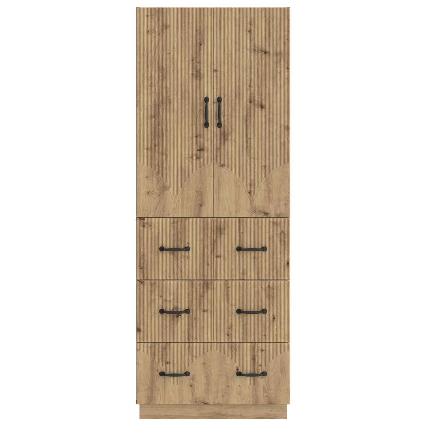Kastenset 2 pcs Artisanaal eiken 66 x 34,5 x 87 cm Bewerkt hout