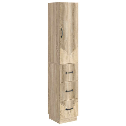 Kastenset 2 pcs Sonoma Eiken 33 x 34,5 x 87 cm Bewerkt hout