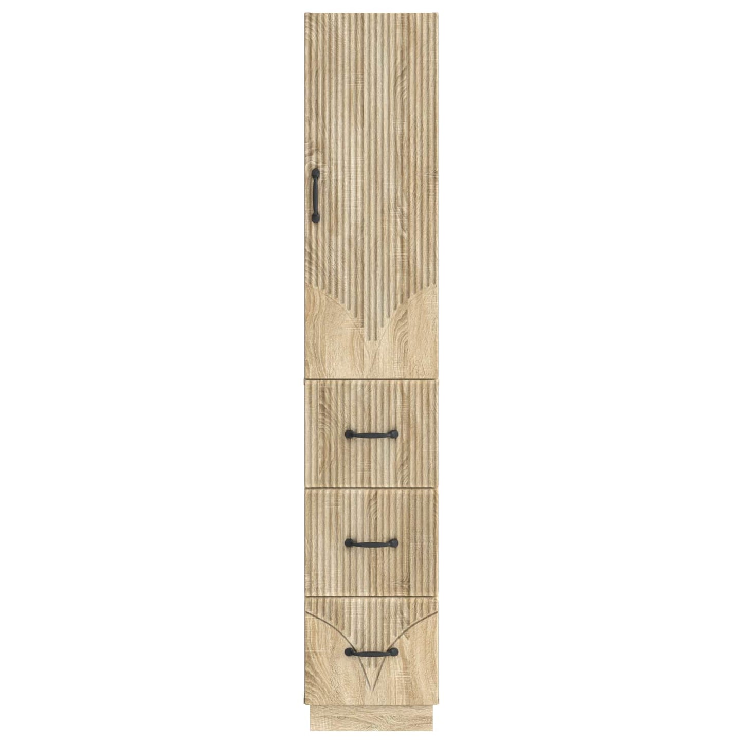 Kastenset 2 pcs Sonoma Eiken 33 x 34,5 x 87 cm Bewerkt hout