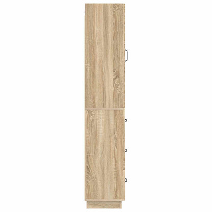 Kastenset 2 pcs Sonoma Eiken 33 x 34,5 x 87 cm Bewerkt hout