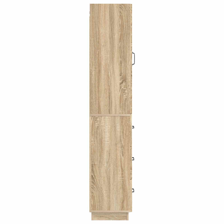 Kastenset 2 pcs Sonoma Eiken 33 x 34,5 x 87 cm Bewerkt hout