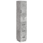 Opbergkastenset 33x34,5x87 cm betongrijs bewerkt hout