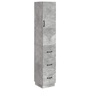 Opbergkastenset 33x34,5x87 cm betongrijs bewerkt hout