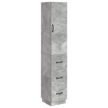 Kastenset 2 pcs Betongrijs 33 x 34,5 x 87 cm Bewerkt hout