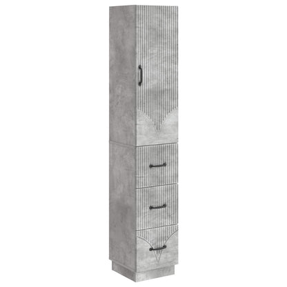 Kastenset 2 pcs Betongrijs 33 x 34,5 x 87 cm Bewerkt hout