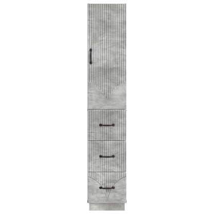 Kastenset 2 pcs Betongrijs 33 x 34,5 x 87 cm Bewerkt hout