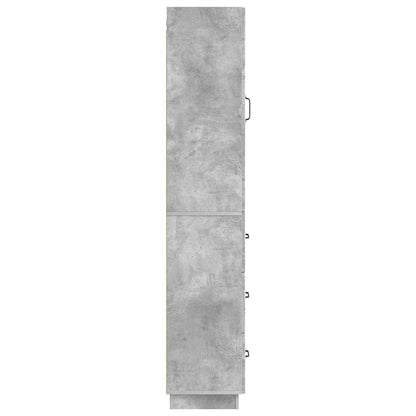 Kastenset 2 pcs Betongrijs 33 x 34,5 x 87 cm Bewerkt hout
