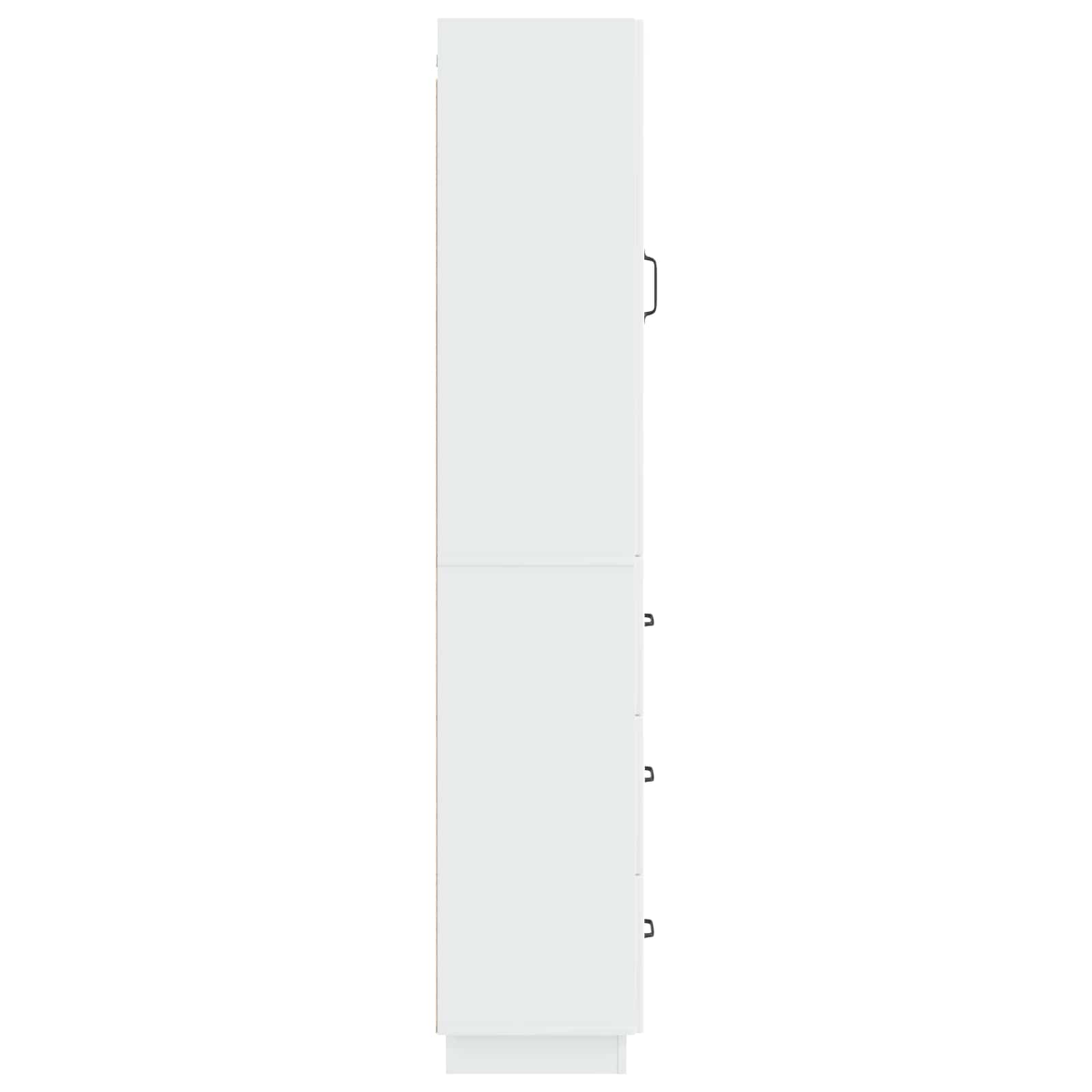 Kastenset 2 pcs Hoogglans Wit 33 x 34,5 x 87 cm Bewerkt hout
