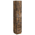 Kastenset 2 stuks gerookt eiken 33x34,5x87 cm