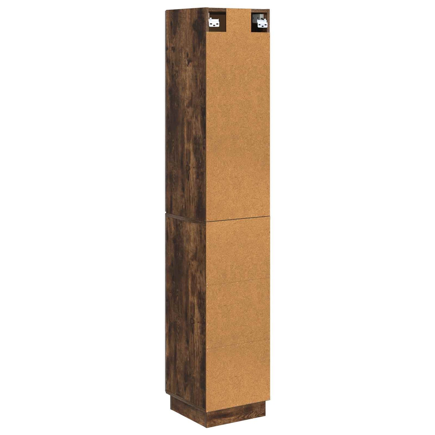 Kastenset 2 pcs Gerookt eiken 33 x 34,5 x 87 cm Bewerkt hout