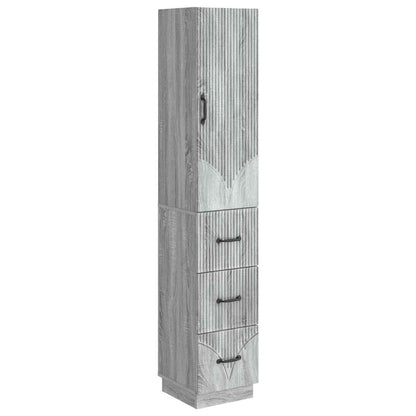 Kastenset 2 pcs Grijs Sonoma 33 x 34,5 x 87 cm Bewerkt hout