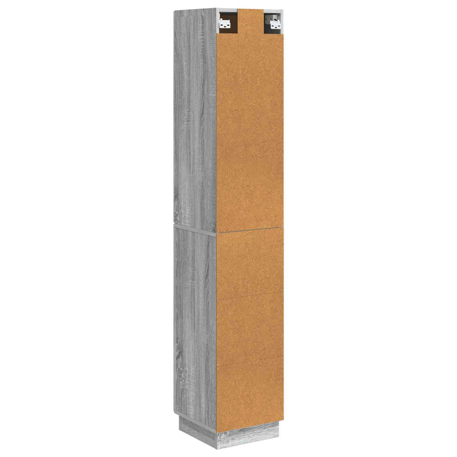 Kastenset 2 pcs Grijs Sonoma 33 x 34,5 x 87 cm Bewerkt hout