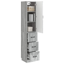 Kastenset 2 pcs Grijs Sonoma 33 x 34,5 x 87 cm Bewerkt hout