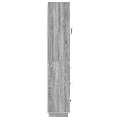 Kastenset 2 pcs Grijs Sonoma 33 x 34,5 x 87 cm Bewerkt hout