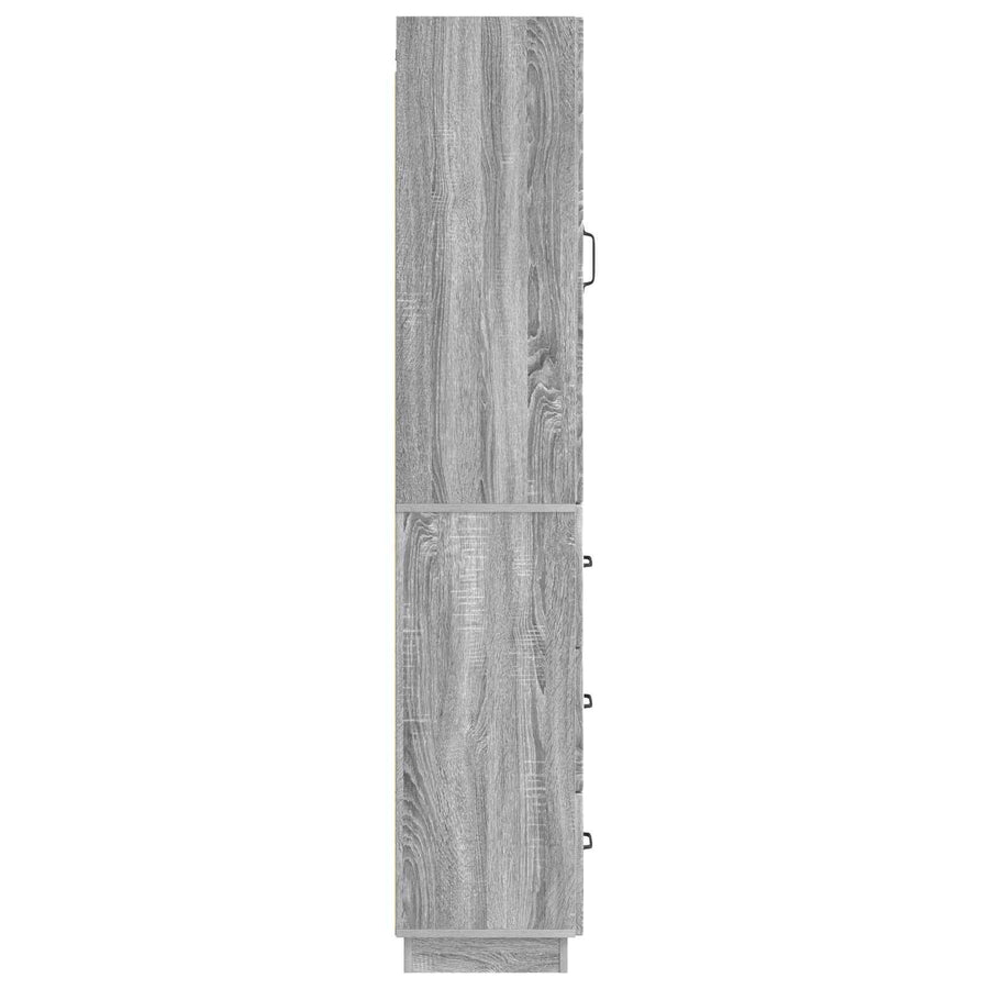 Kastenset 2 pcs Grijs Sonoma 33 x 34,5 x 87 cm Bewerkt hout