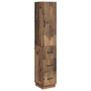 Opbergkast 33x34,5x87 cm 3 lades Bewerkt hout