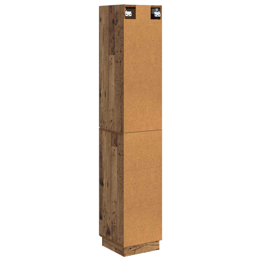 Kastenset 2 pcs Oud hout 33 x 34,5 x 87 cm Bewerkt hout