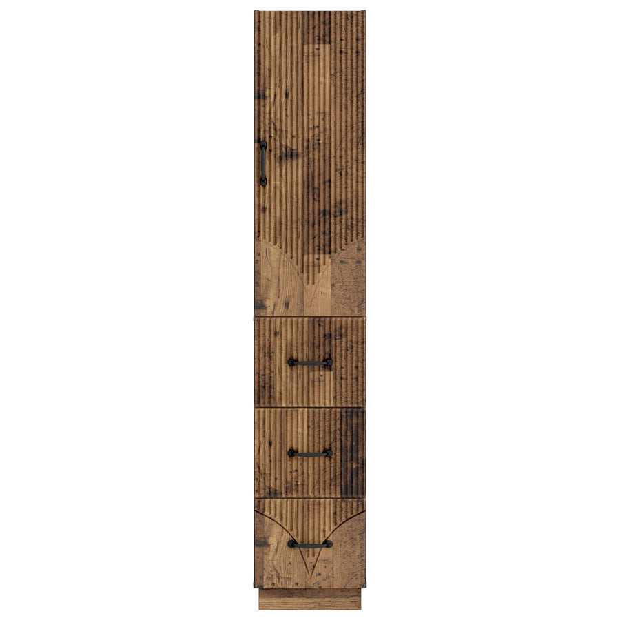 Kastenset 2 pcs Oud hout 33 x 34,5 x 87 cm Bewerkt hout