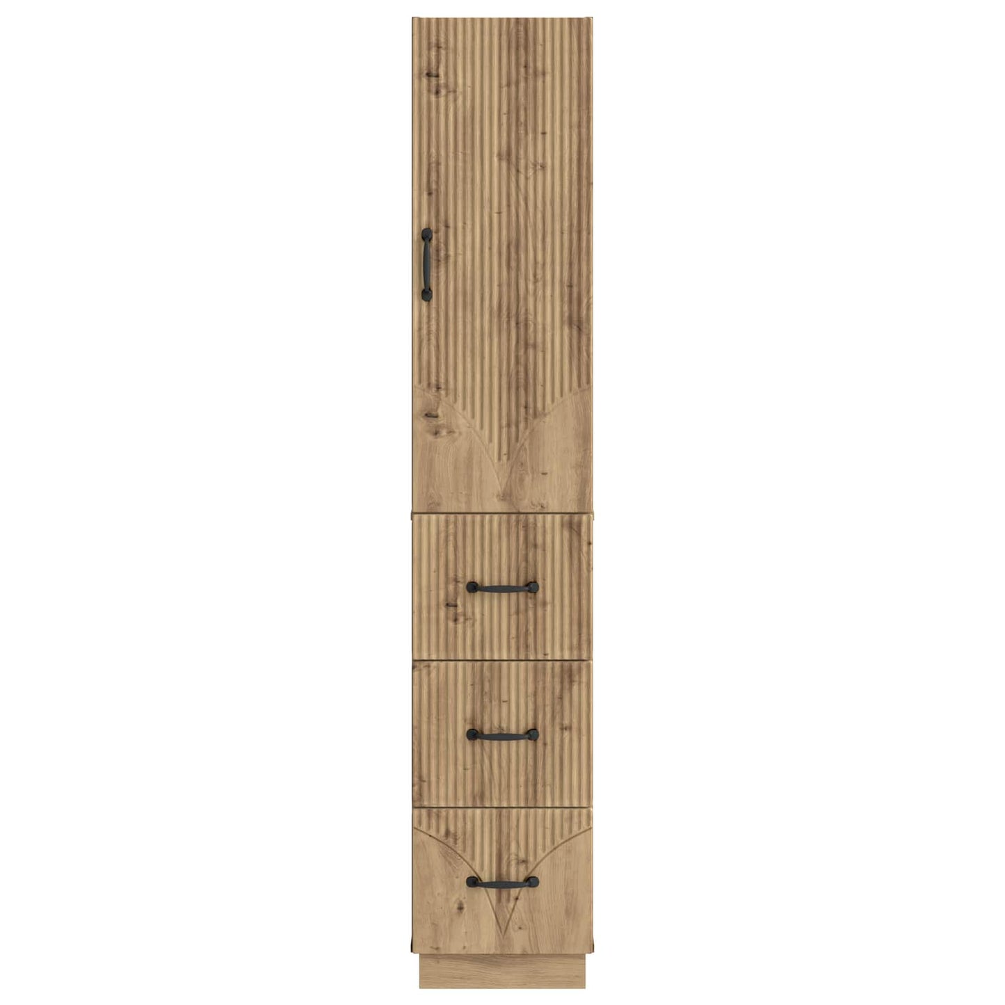 Kastenset 2 pcs Artisanaal eiken 33 x 34,5 x 87 cm Bewerkt hout