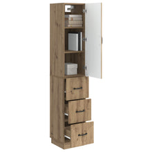 Kastenset 2 pcs Artisanaal eiken 33 x 34,5 x 87 cm Bewerkt hout