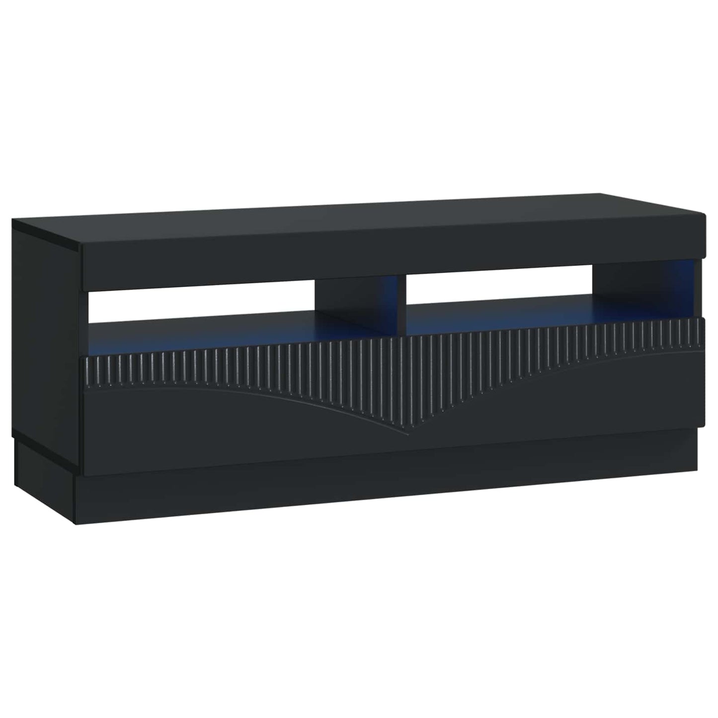 5-delige LED TV-kast Zwart Bewerkt hout