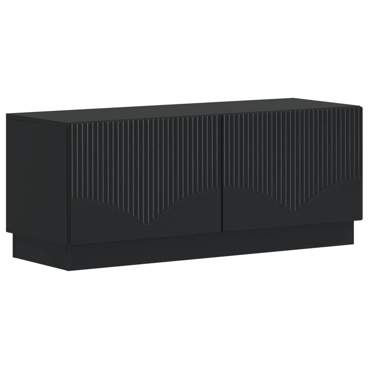 5-delige LED TV-kast Zwart Bewerkt hout