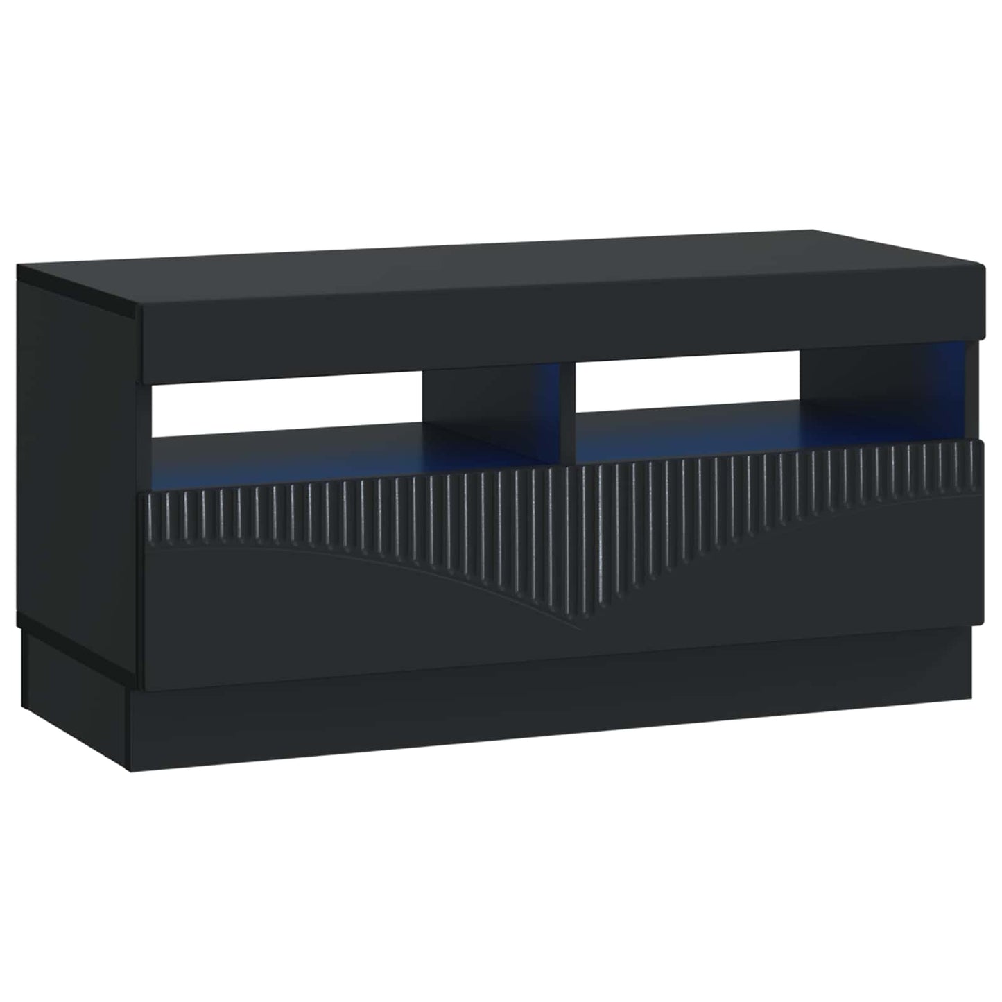 5-delige LED TV-kast Zwart Bewerkt hout