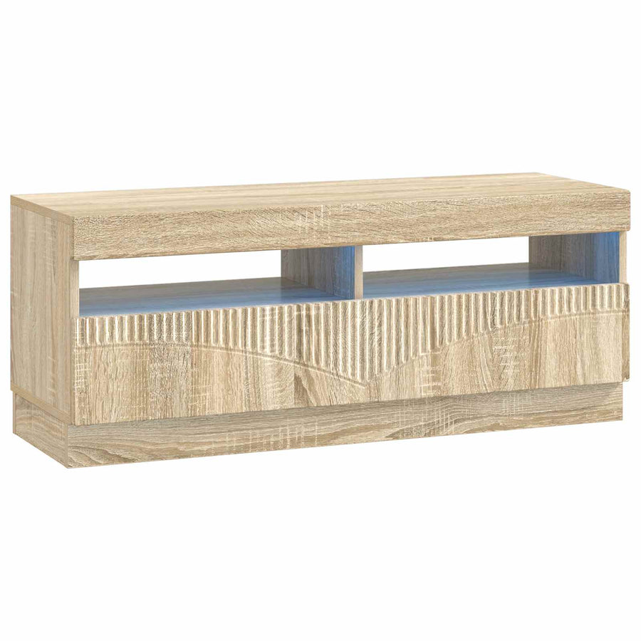 5-delige LED TV-kast Sonoma Eiken Bewerkt hout