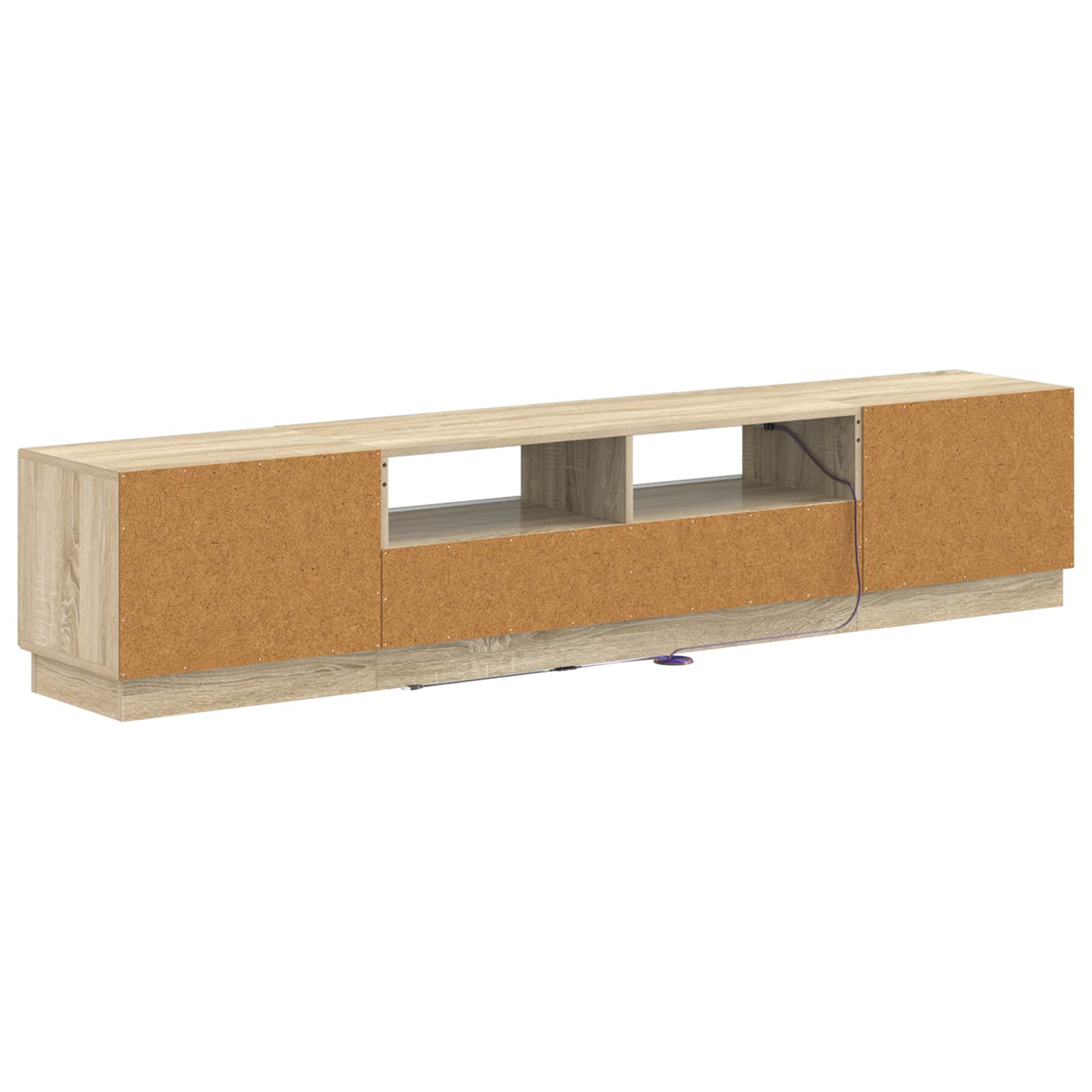 5-delige LED TV-kast Sonoma Eiken Bewerkt hout