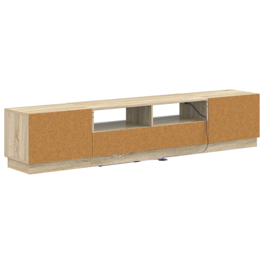 5-delige LED TV-kast Sonoma Eiken Bewerkt hout