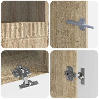5-delige LED TV-kast Sonoma Eiken Bewerkt hout