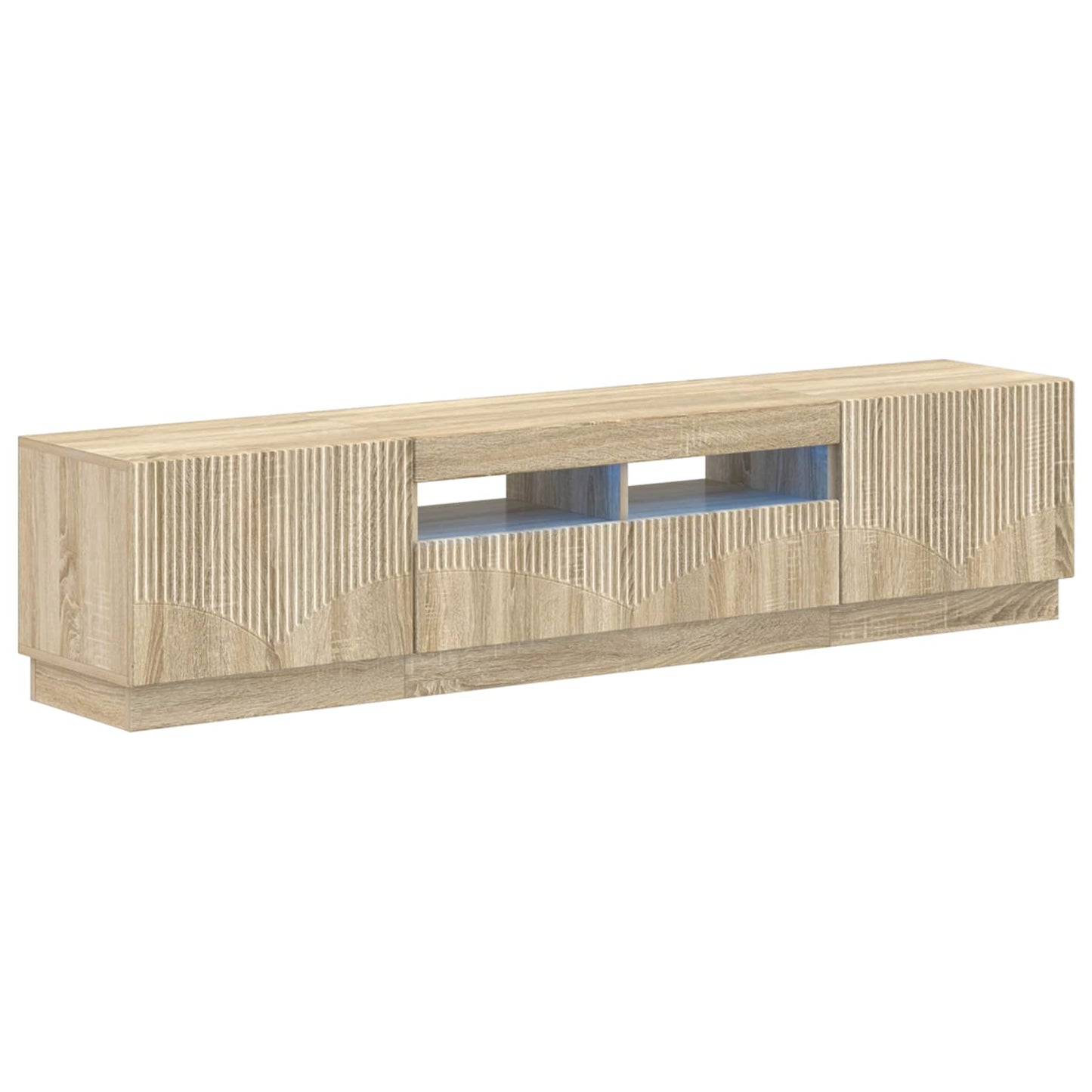 5-delige LED TV-kast Sonoma Eiken Bewerkt hout