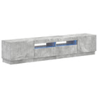 5-delige LED TV-kast Betongrijs Bewerkt hout
