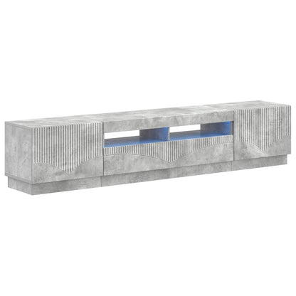 5-delige LED TV-kast Betongrijs Bewerkt hout