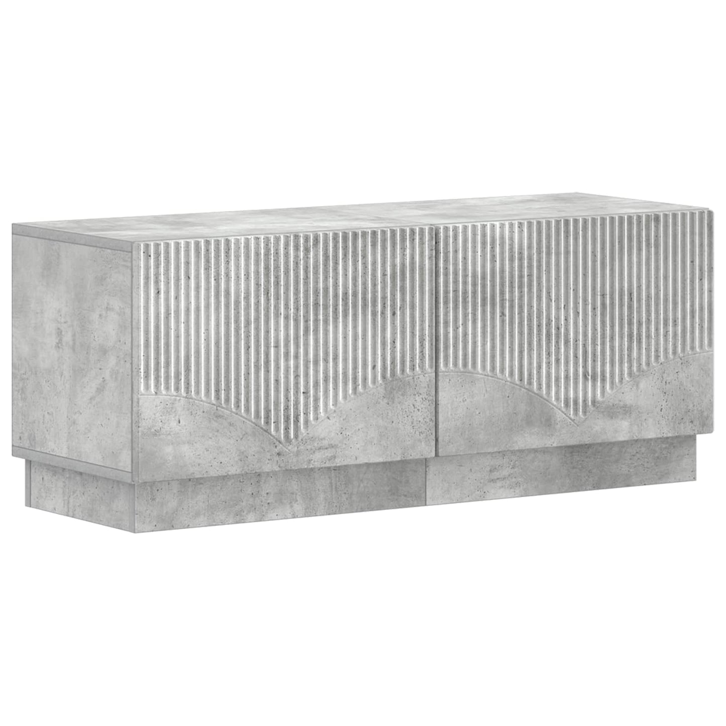5-delige LED TV-kast Betongrijs Bewerkt hout