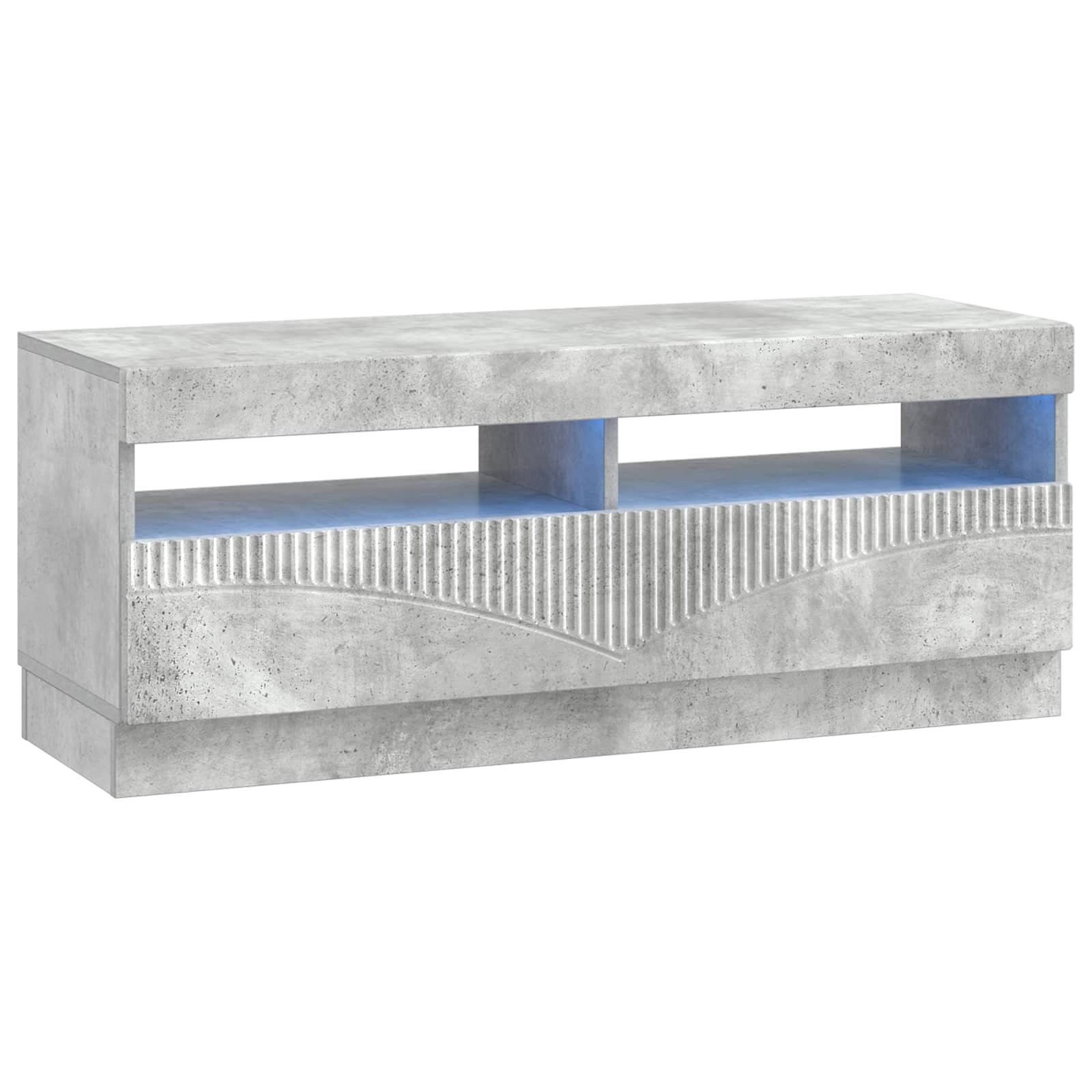 5-delige LED TV-kast Betongrijs Bewerkt hout