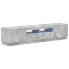 5-delige LED TV-kast Betongrijs Bewerkt hout