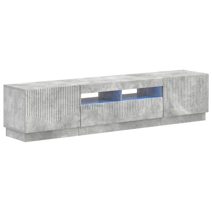5-delige LED TV-kast Betongrijs Bewerkt hout