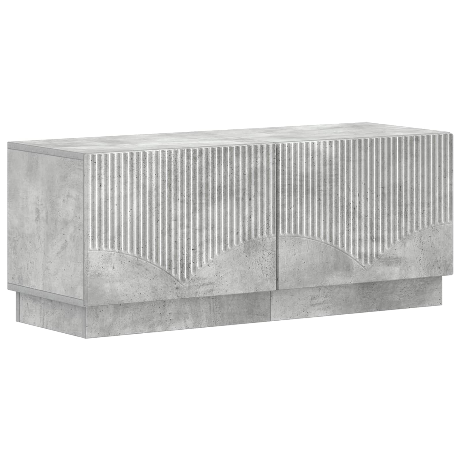 5-delige LED TV-kast Betongrijs Bewerkt hout