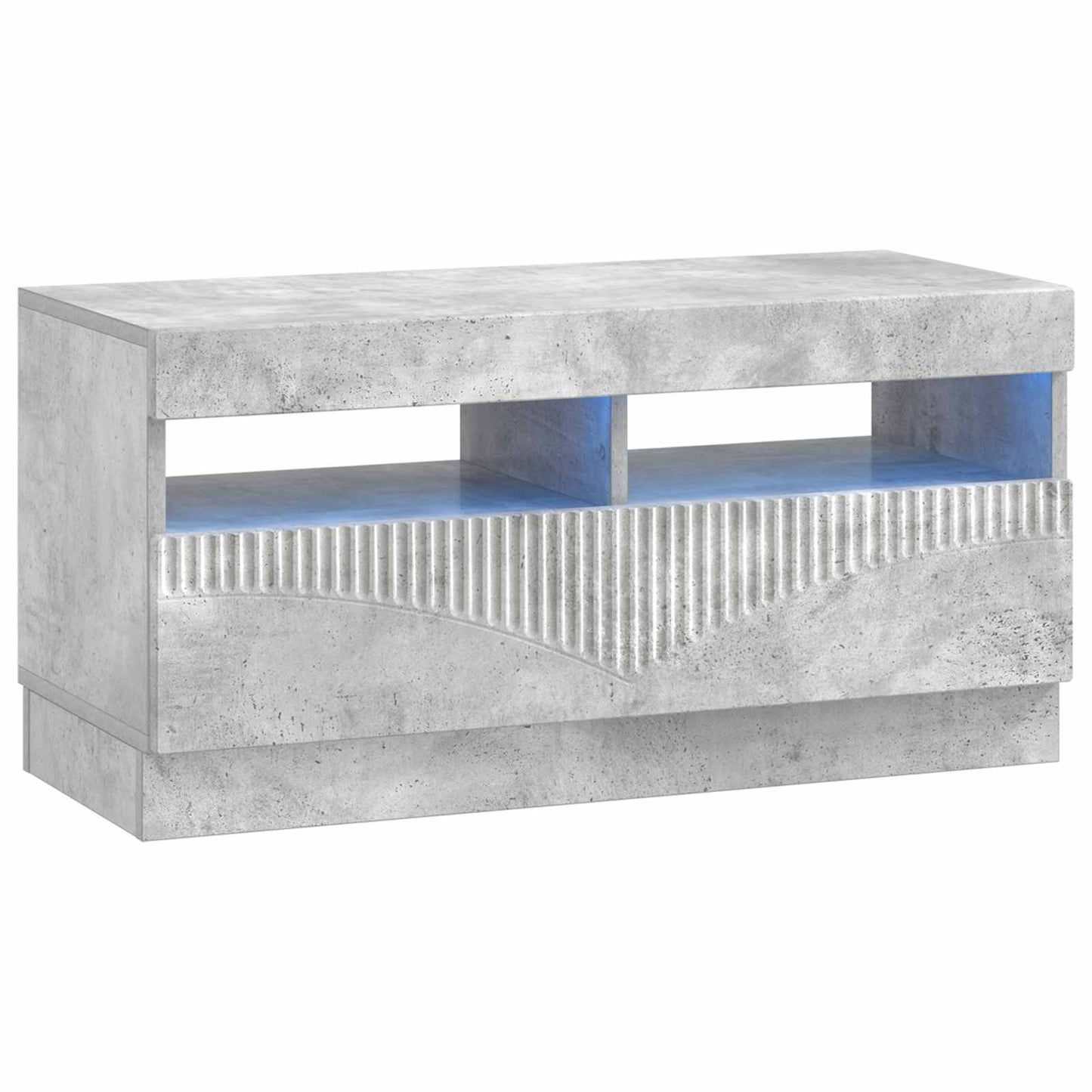 5-delige LED TV-kast Betongrijs Bewerkt hout