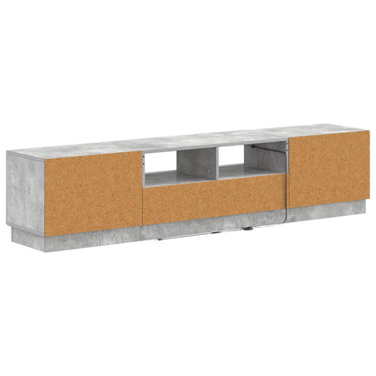 5-delige LED TV-kast Betongrijs Bewerkt hout
